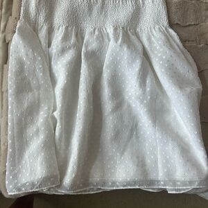 White House Black Market Textured White Midi Skirt